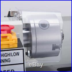 Mini Metal Lathe Bed 550W withHeat-Treated Lathe Bed Variable Speed 2250 RPM