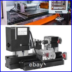Mini Metal Lathe Machine, 12VDC 60W 12000RPM High Power Micro Lathe with Dril Mini Metal Lathe Machine, 12VDC 60W 12000RPM High Power Micro Lathe with Dril