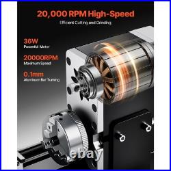 Mini Metal Lathe Machine 2.76in Max Dia 20000 RPM 36W