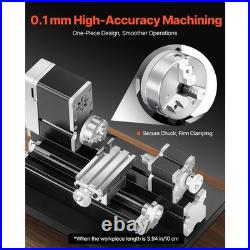 Mini Metal Lathe Machine 2.76in Max Dia 20000 RPM 36W