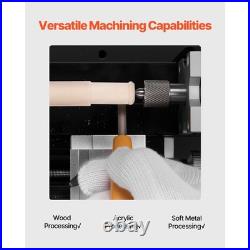 Mini Metal Lathe Machine 2.76in Max Dia 20000 RPM 36W