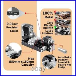 Mini Metal Lathe Machine 36W 20,000RPM Precision Tool for Wood & Soft Metals DIY Mini Metal Lathe Machine 36W 20,000RPM Precision Tool for Wood & Soft Metals DIY