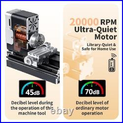 Mini Metal Lathe Machine 36W 20,000RPM Precision Tool for Wood & Soft Metals DIY Mini Metal Lathe Machine 36W 20,000RPM Precision Tool for Wood & Soft Metals DIY
