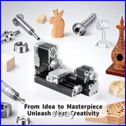 Mini Metal Lathe Machine 36W 20,000RPM Precision Tool for Wood & Soft Metals DIY