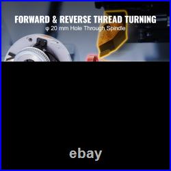 Mini Metal Lathe Machine 7x13.78 500W Variable Speed Benchtop with Tool Box