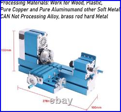 Mini Metal Lathe Machine DIY Tool Benchtop Wood Lathe Woodworking for Hobby Sien