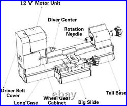 Mini Metal Lathe Machine DIY Tool Benchtop Wood Lathe Woodworking for Hobby Sien