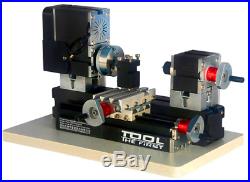 Mini Metal Lathe Machine with 12000r/min, 60W Motor and Larger Processing Radius
