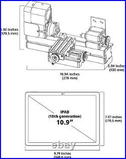 Mini Metal Lathe Milling Machine Motorized DIY Woodworking Education Modelmaking