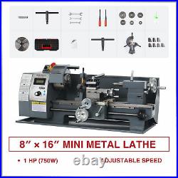 Mini Metal Lathe w 750W Brushless Motor for Woodworking & More 8x16 2250rpm