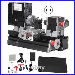 Mini Metal Rotating Lathe 60W 12000r/min Motor Micro Metal Lathe Machine 12VDC