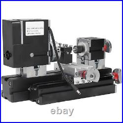 Mini Metal Rotating Lathe 60W 12000r/min Motor Micro Metal Lathe Machine 12VDC