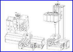 Mini Milling Machine Manual Control Woodworking Soft Metal Processing Tool Hobby