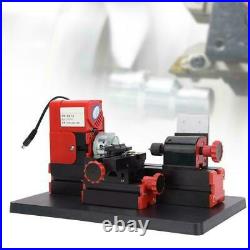 Mini Motorized Lathe Machine 24W Tool Metal Woodworking Hobby Modelmaking New