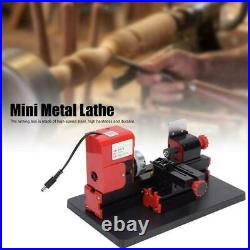 Mini Motorized Lathe Machine 24W Tool Metal Woodworking Hobby Modelmaking New