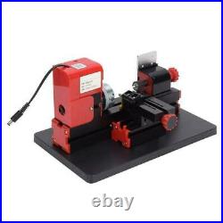 Mini Motorized Lathe Machine 24W Tool Metal Woodworking Hobby Modelmaking New