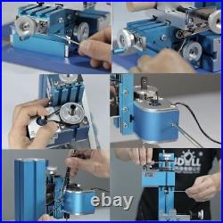 Mini Motorized Lathe Machine DIY Tool Metal Woodworking Hobby Model Making 24W