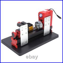 Mini Motorized Lathe Machine For Soft Metal Wood Processing 24W 100-240V