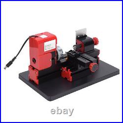 Mini Motorized Lathe Machine For Soft Metal Wood Processing 24W 100-240V