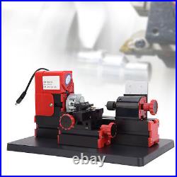 Mini Motorized Lathe Machine For Soft Metal Wood Processing 24W 100-240V