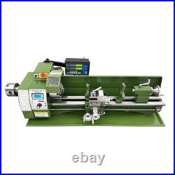 Mini Precision Metal Lathe 110V 1.1KW 8x29.5 50-2500rpm Double Chuck BenchLathe