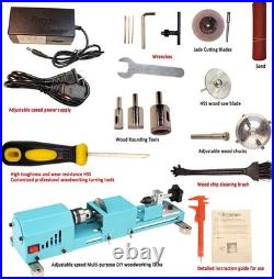 Mini Wood Lathe Machine Multi-Purpose Table Top Tool for DIY Enthusiasts