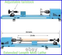Mini Wood Lathe Machine Multi-Purpose Upgraded and Lengthened Processing Diamete