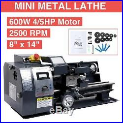 New Mini Metal Lathe Machine Variable Speed 2500 RPM 8x 14 DC Motor Digital