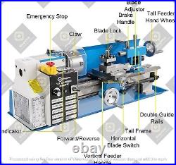 Package of 1 x Mini 7 x 14 Lathe Machine with 6 Free Compatible Accessories-USA