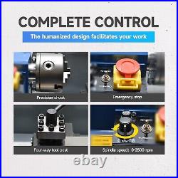 Precise Benchtop Metal Lathe DIY Mini Metalworking Lathe CNC Standard Model New