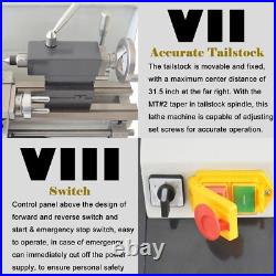 Precision Metal Wood Bench Lathe 832 DIY Tools Lathe Mini Lathe 4.92 Chuck