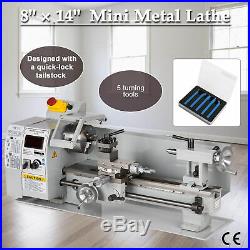 Precision Mini Metal Lathe Metalworking DIY Processing Variable Speed 8x 14