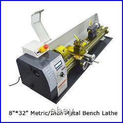 RC-210E 832 Mini Bench Metal Lathe Metric/Inch Metalworking Brushless Motor