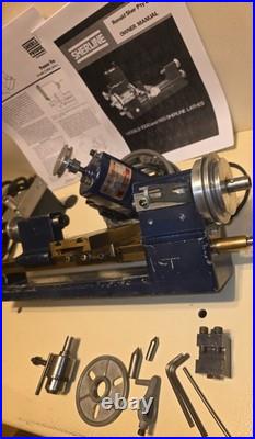 Rare SHERLINE 1000 Blue Australia All Brass Watch LATHE Power feed Mill Tooling