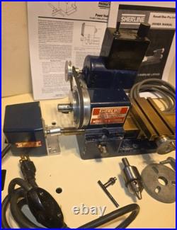 Rare SHERLINE 1000 Blue Australia All Brass Watch LATHE Power feed Mill Tooling