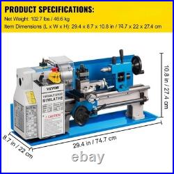 SIHAO Variable Speed 2250 RPM With Tools Mini Metal Lathe Machine 7x14 550W Kit SIHAO Variable Speed 2250 RPM With Tools Mini Metal Lathe Machine 7x14 550W Kit