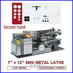 Secondhand Mini Metal Lathe/550W Brushed Motor for Woodworking More 7x12 2250rpm