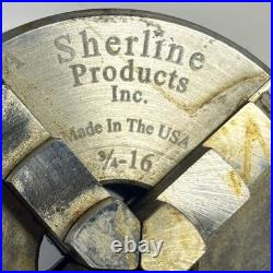 Sherline 1075 2.5 Mini 4-Jaw Self-Centering Chuck Lathe Mill Accessory 3/4-16 Sherline 1075 2.5 Mini 4-Jaw Self-Centering Chuck Lathe Mill Accessory 3/4-16