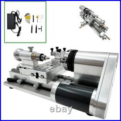 Small Metal Mini Micro Lathe Machine with4-Way Tool Post&3-Jaw Chuck 2000-6000RPM