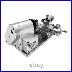 Small Metal Mini Micro Lathe Machine with4-Way Tool Post&3-Jaw Chuck 2000-6000RPM
