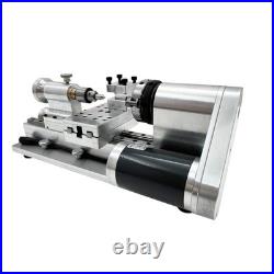 Small Metal Mini Micro Lathe Machine with4-Way Tool Post&3-Jaw Chuck 2000-6000RPM