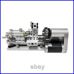 Small Metal Mini Micro Lathe Machine with4-Way Tool Post&3-Jaw Chuck 2000-6000RPM
