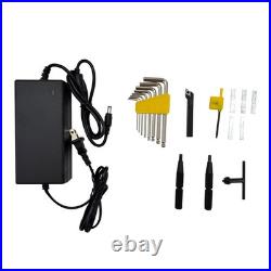 Small Metal Mini Micro Lathe Machine with4-Way Tool Post&3-Jaw Chuck 2000-6000RPM