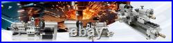 Small Metal Mini Micro Lathe Machine with4-Way Tool Post&3-Jaw Chuck 2000-6000RPM