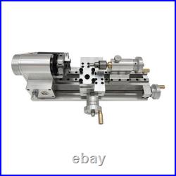 Small Metal Mini Micro Lathe Machine with4-Way Tool Post&3-Jaw Chuck 2000-6000RPM