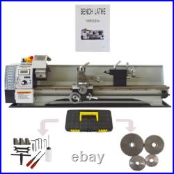 TECHTONGDA Metric Precision Metal Wood Bench Lathe Power Mini Turning Lathe