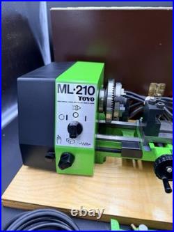 TOYO ML-210 Small Mini Desktop Lathe With Lots Of Accessories TESTED WORKS