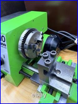 TOYO ML-210 Small Mini Desktop Lathe With Lots Of Accessories TESTED WORKS