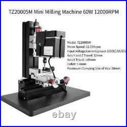 TZ20005M 12000RPM 60W Mini Metal Lathe DIY Miniature Milling Machine 100-240V