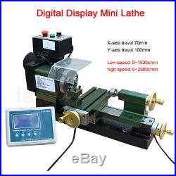 ToAuto Precision Digital Display Mini Metal Lathe Machine Desktop Home Laborator